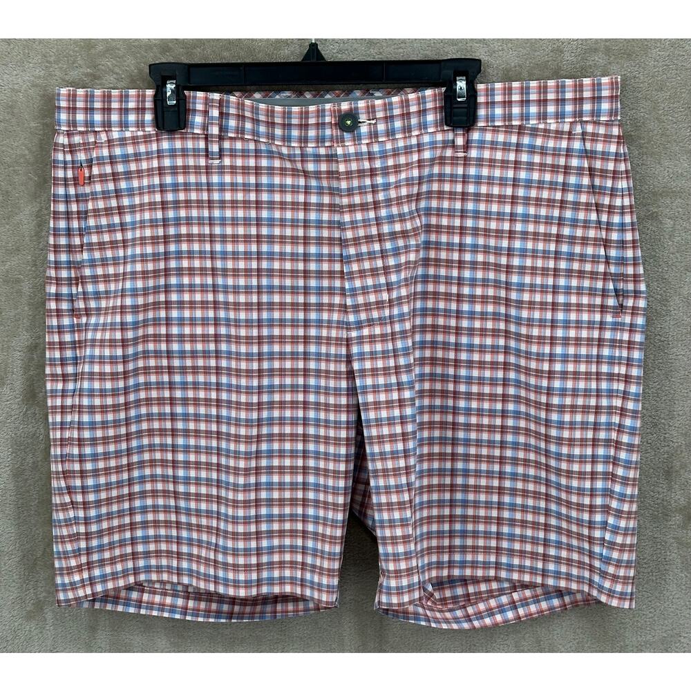 Tommy Bahama‎ Shorts Mens 40 Performance Golf 4-Way Stretch Lightweight Plaid